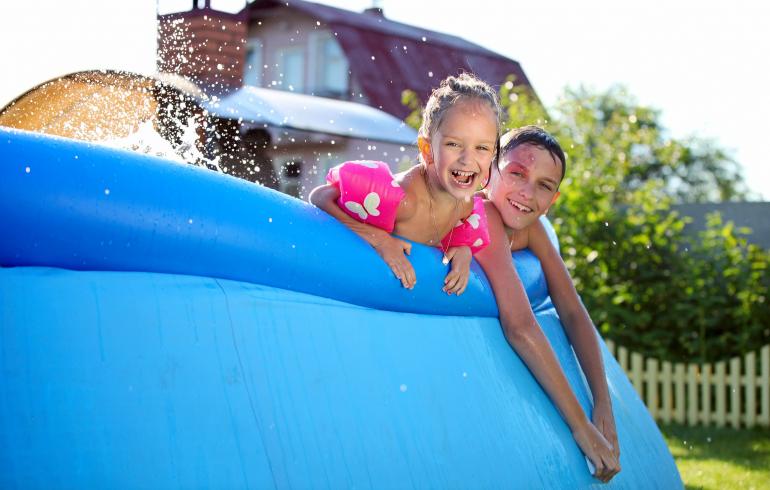 main of Kids Certainly Love Inflatable Pools Come Summer Time (goods)