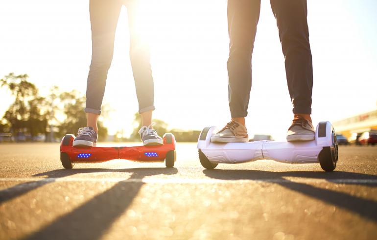 main of Whether on A Hoverboard or Scooter, It's Easy to Have Fun as You Move Around